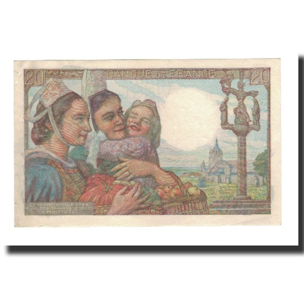 France, 20 Francs, 1948-01-29, AU(50-53), Fayette:13.12, KM:100c