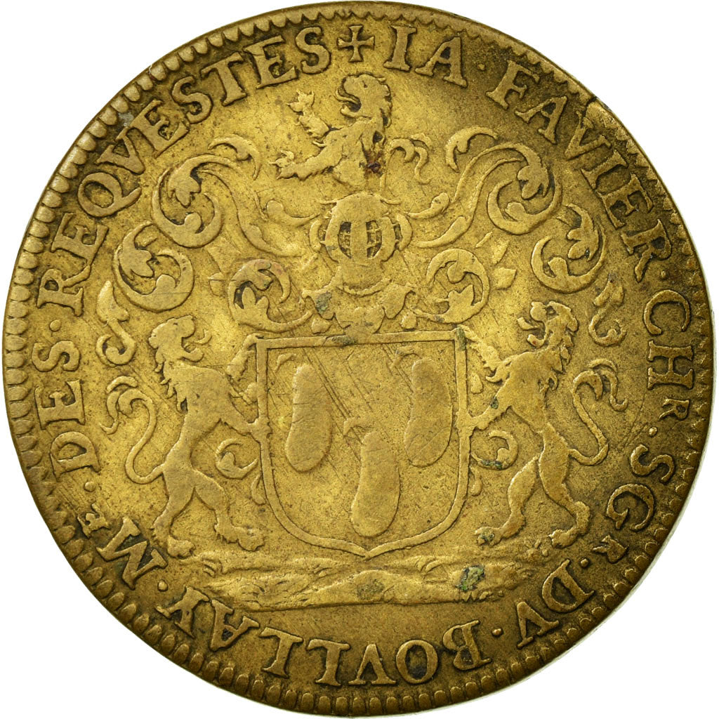 France, Jeton, Royal, 1637, TTB, Bronze, Feuardent:6685a