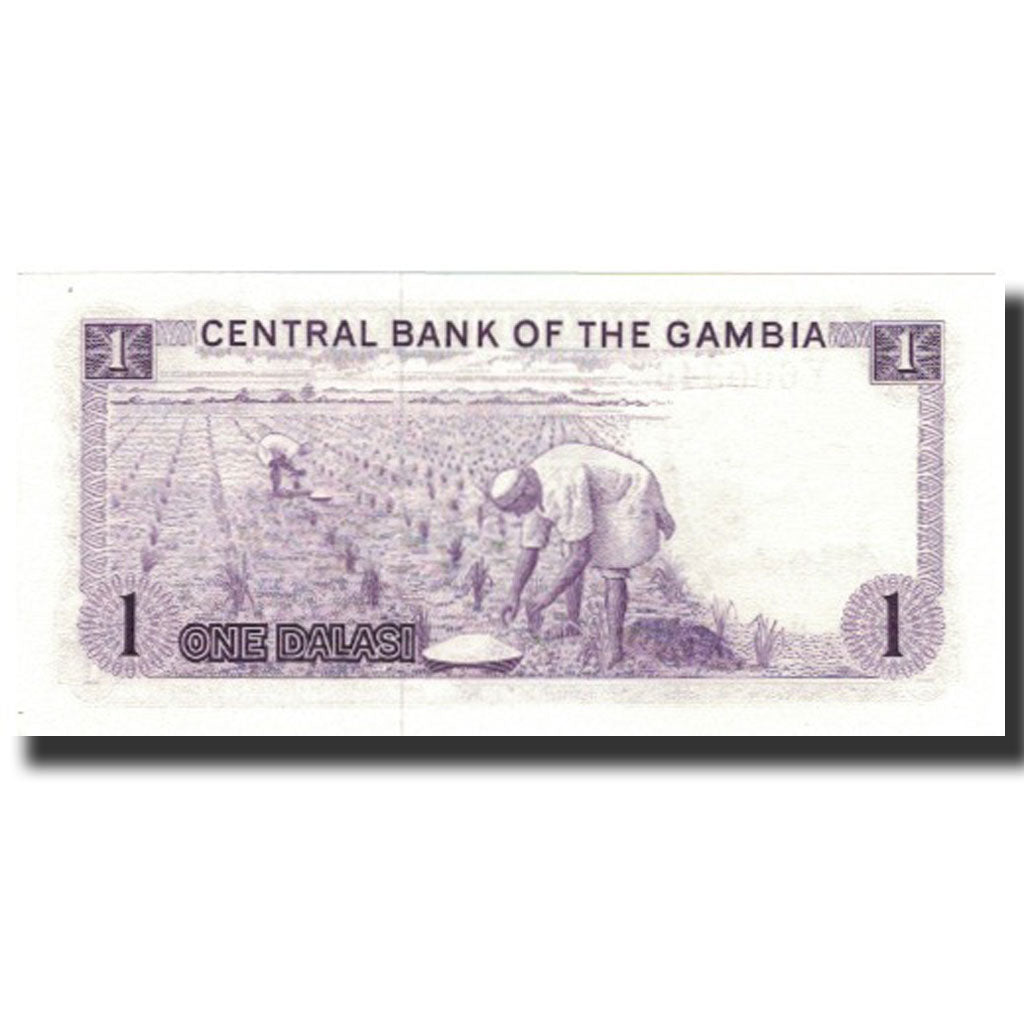 Banknote, The Gambia, 1 Dalasi, UNDATED (1971-1987), KM:4g, UNC(65-70)