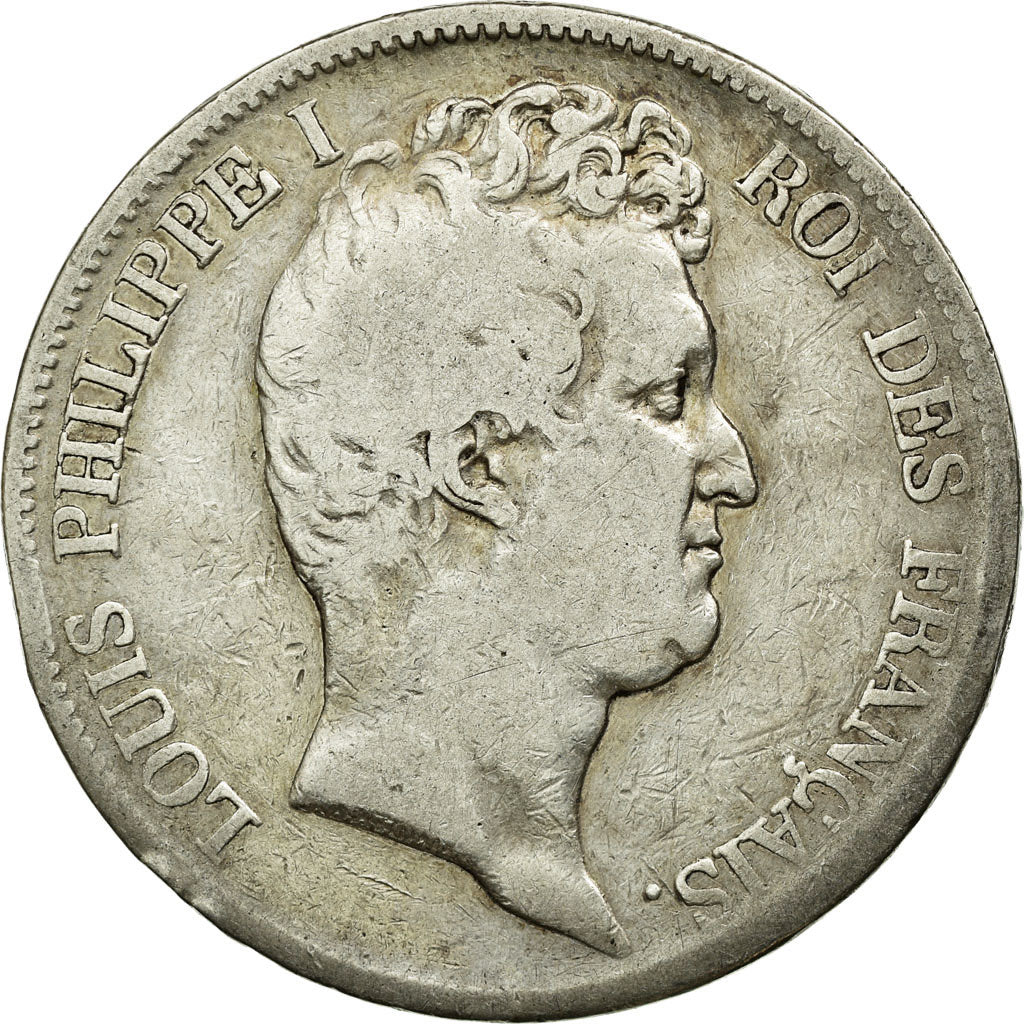Coin, France, Louis-Philippe, 5 Francs, 1830, Bordeaux, VF(20-25), Silver