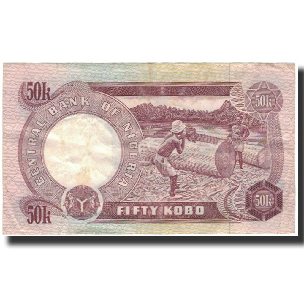 Billet, Nigéria, 50 Kobo, Undated (1973-78), KM:14b, TB+