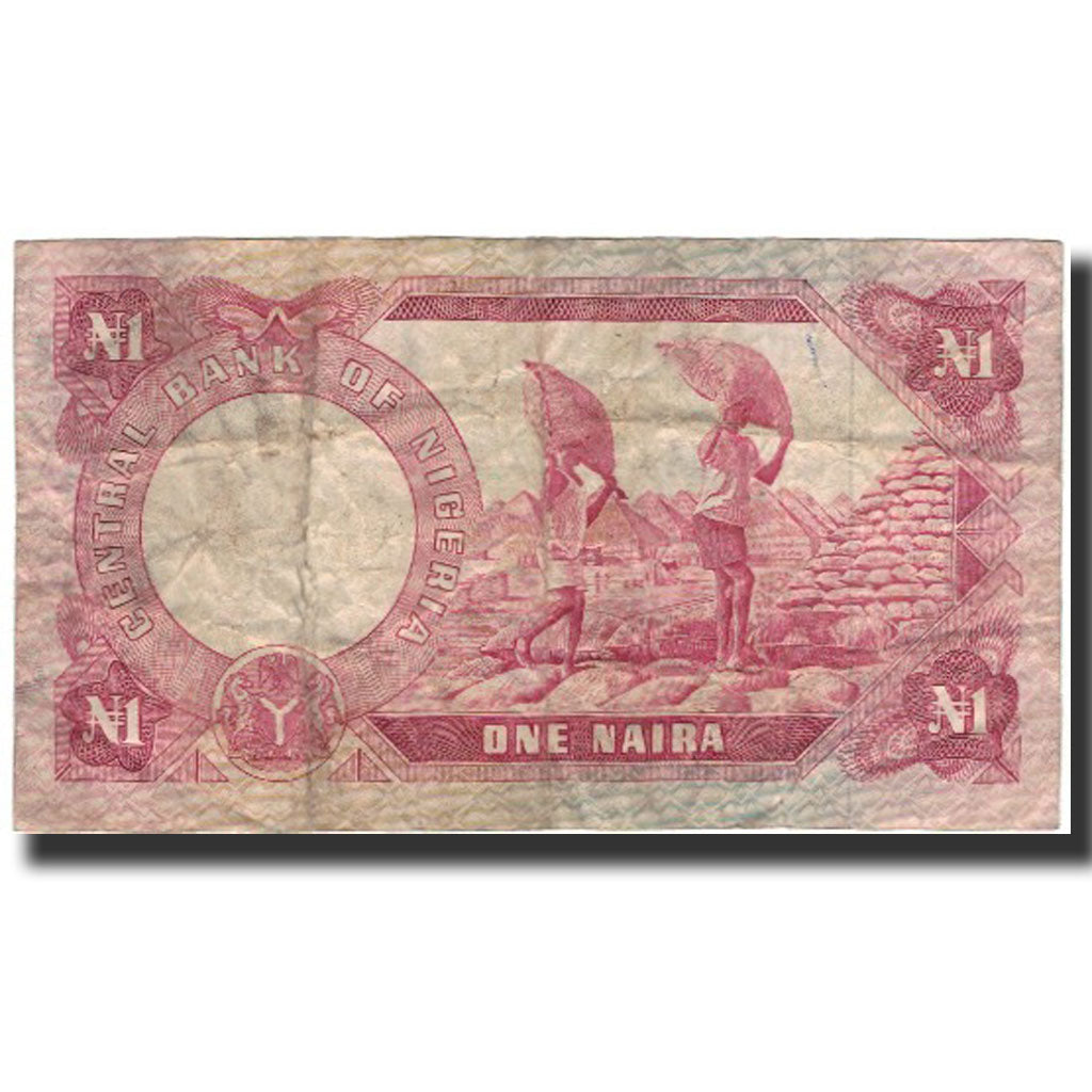 Banknote, Nigeria, 1 Naira, UNDATED 1973-1977, KM:15d, F(12-15)