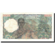 Banknot, Francuska Afryka Zachodnia, 1000 Francs, 1952-12-19, KM:42, AU(55-58)