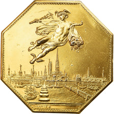 France, Token, Chambre de Commerce de Rouen, 1802, Lecomte, AU(50-53), Vermeil