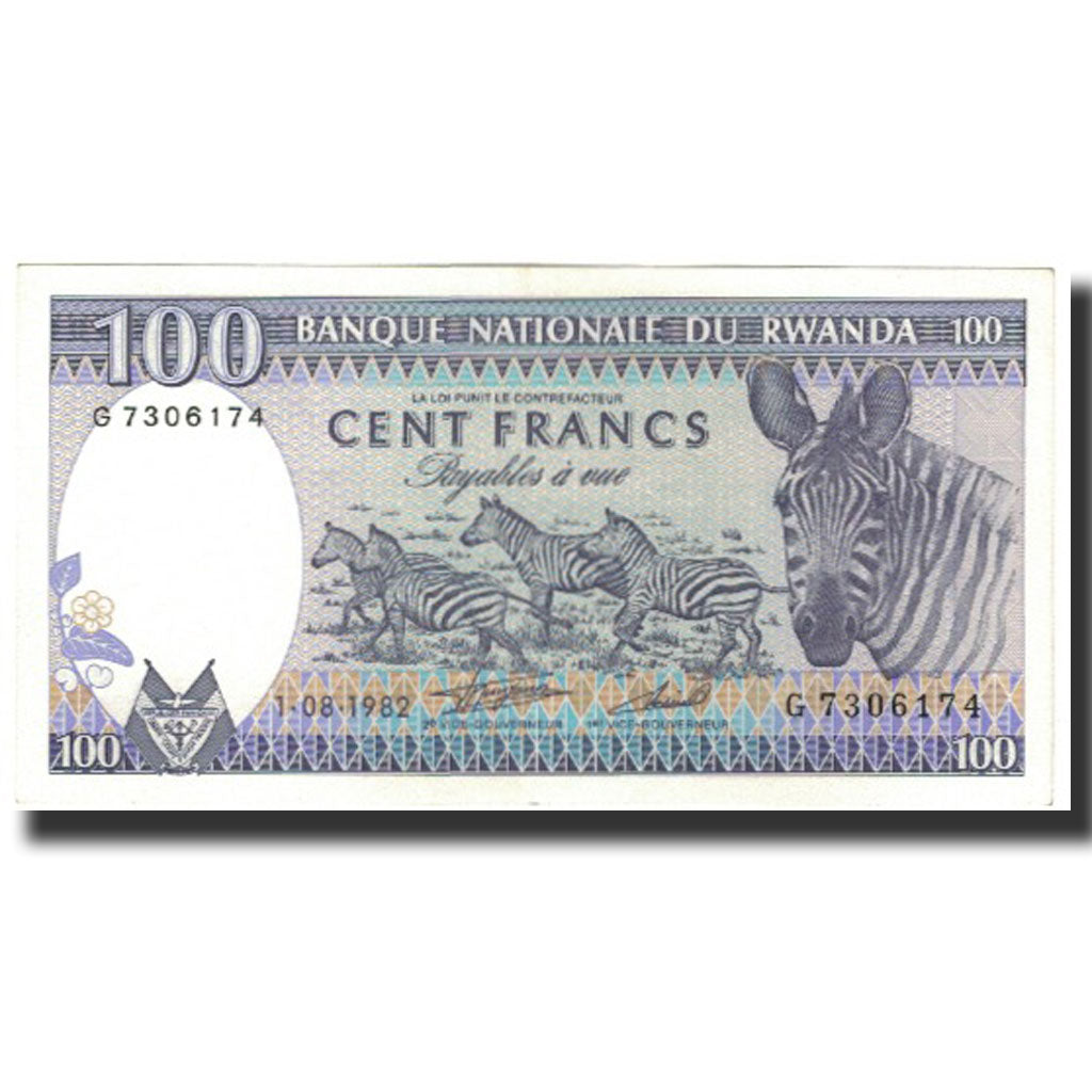 Banknote, Rwanda, 100 Francs, 1982-08-01, KM:18, UNC(64)