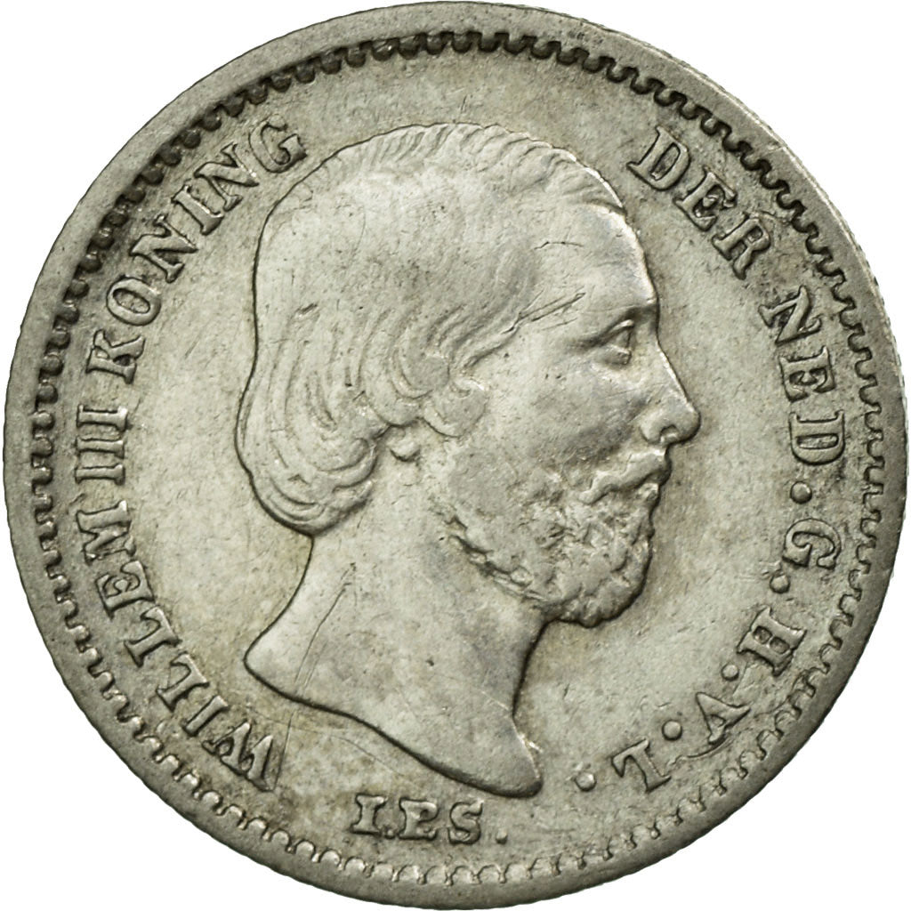 Coin, Netherlands, William III, 5 Cents, 1862, EF(40-45), Silver, KM:91