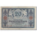 Geldschein, Deutschland, 20 Mark, 1915-11-04, KM:63, S+