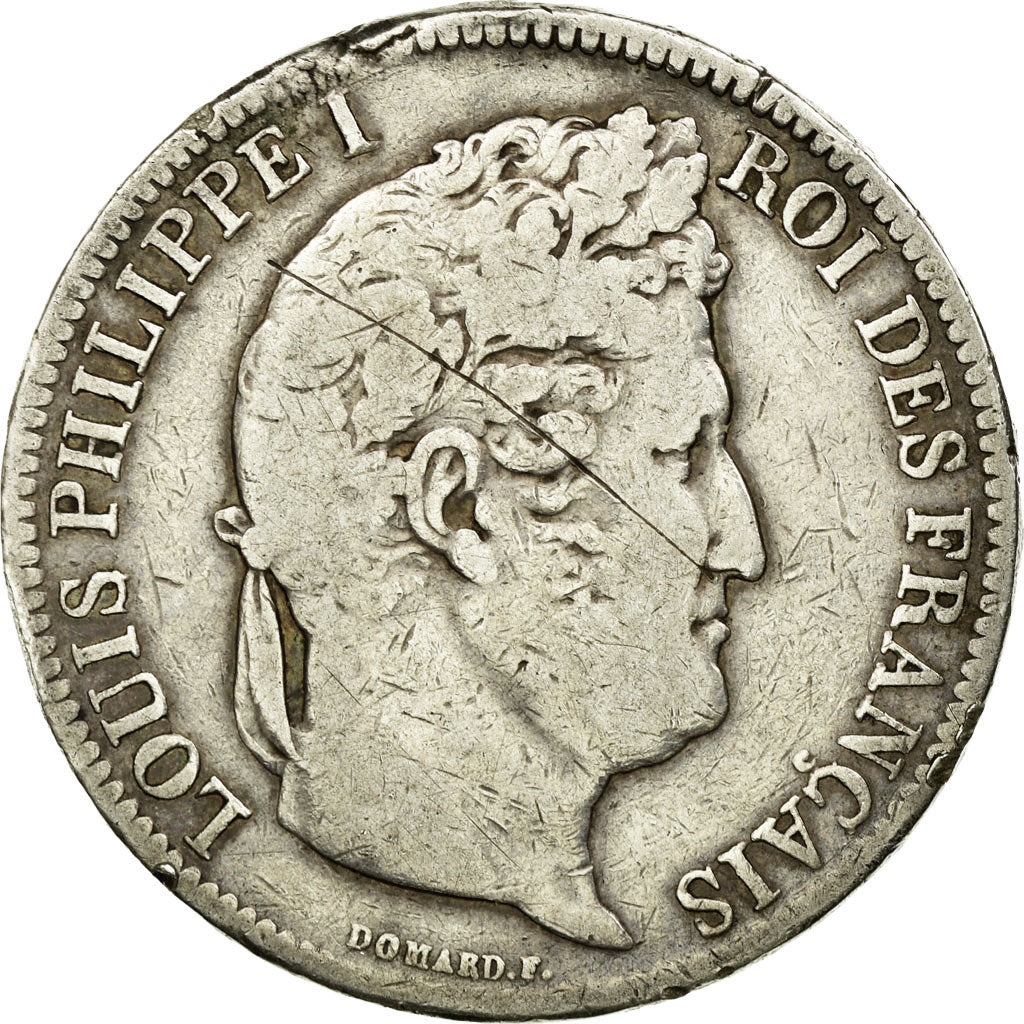 Coin, France, Louis-Philippe, 5 Francs, 1831, Bordeaux, F(12-15), Silver