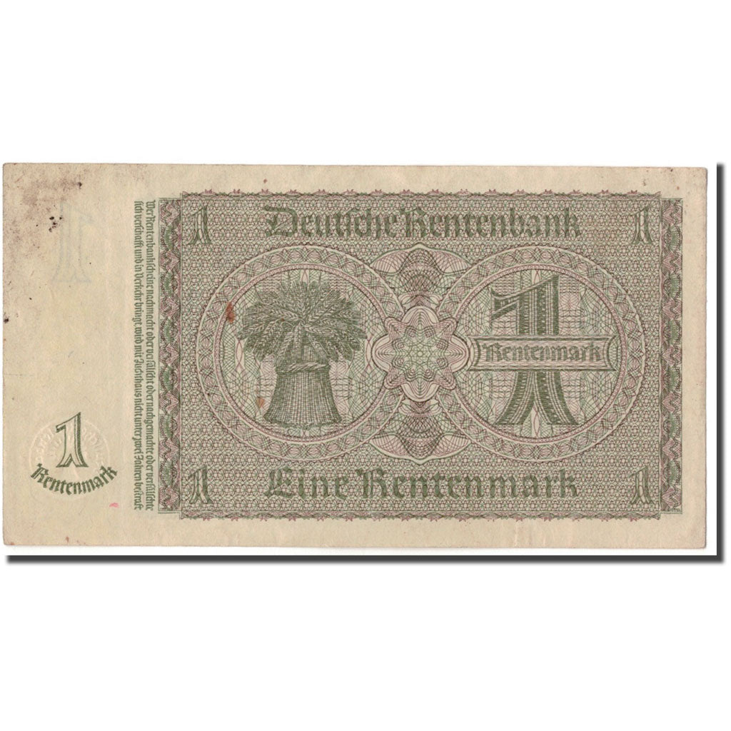 Geldschein, Deutschland, 1 Rentenmark, 1937-01-30, KM:173b, UNZ-