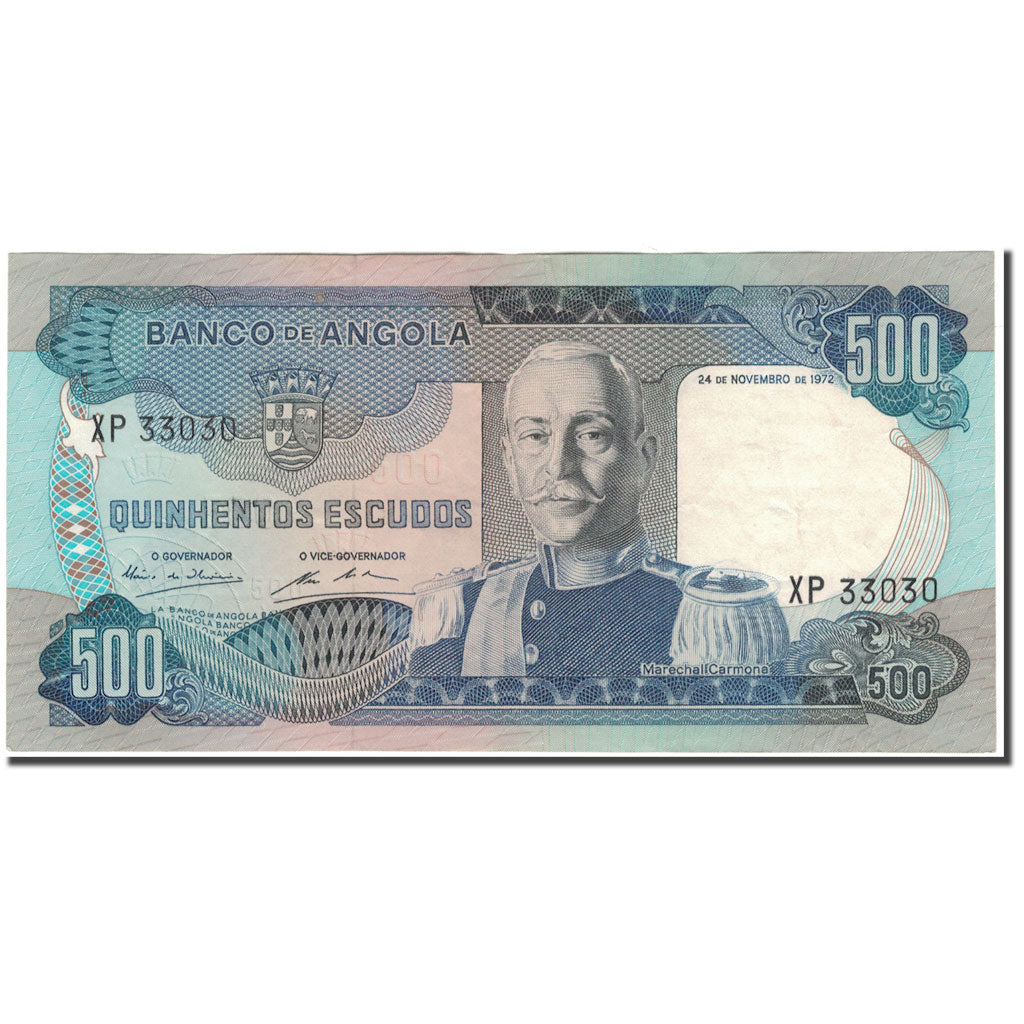 Banknote, Angola, 500 Escudos, 1972-11-24, KM:102, AU(55-58)
