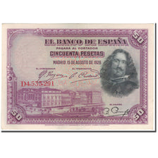 Banknote, Spain, 50 Pesetas, 1928-08-15, KM:75b, AU(55-58)