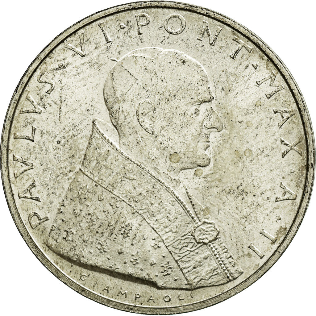 Coin, VATICAN CITY, Paul VI, 500 Lire, 1964, MS(60-62), Silver, KM:83.2