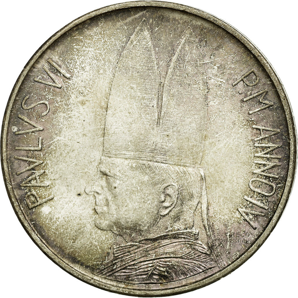 Coin, VATICAN CITY, Paul VI, 500 Lire, 1966, MS(60-62), Silver, KM:91