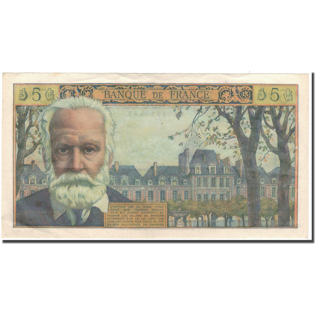 Frankreich, 5 Nouveaux Francs, Victor Hugo, 1961-04-06, T.52, SS+