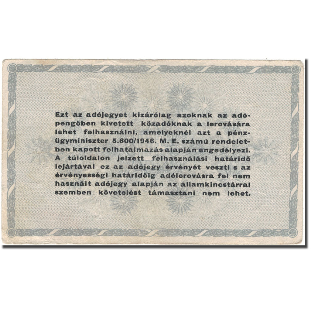 Banknote, Hungary, 500,000 (Ötszazezer) Adópengö, 1946-05-25, KM:139b