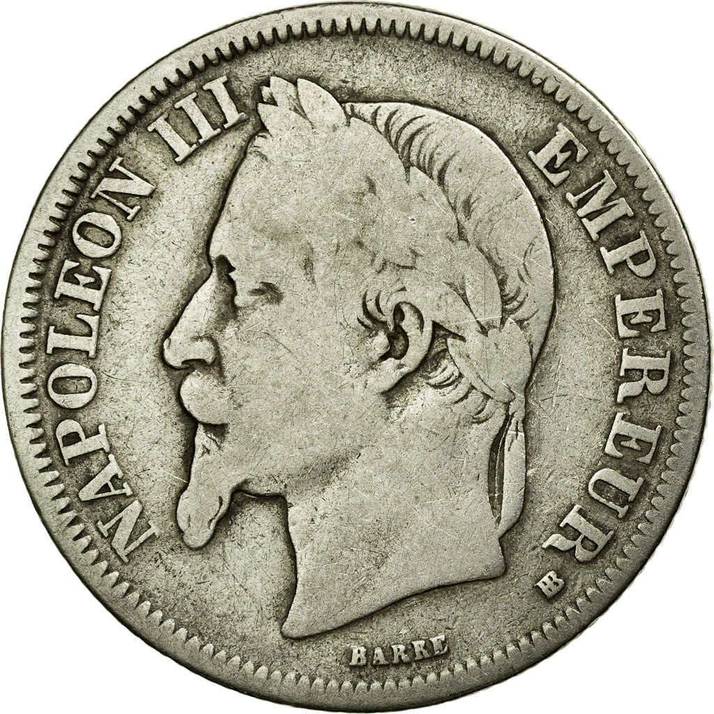 Münze, Frankreich, Napoleon III, Napoléon III, 2 Francs, 1868, Strasbourg
