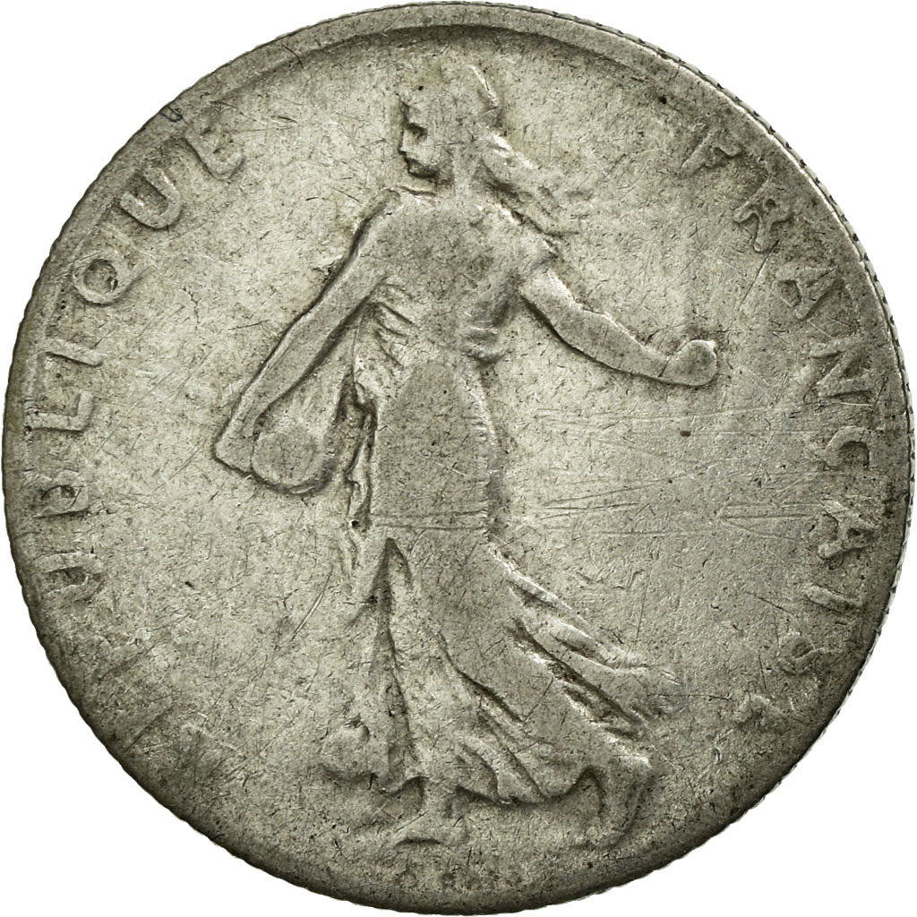 Munten, Frankrijk, Semeuse, 50 Centimes, 1911, FR, Zilver, KM:854, Gadoury:420