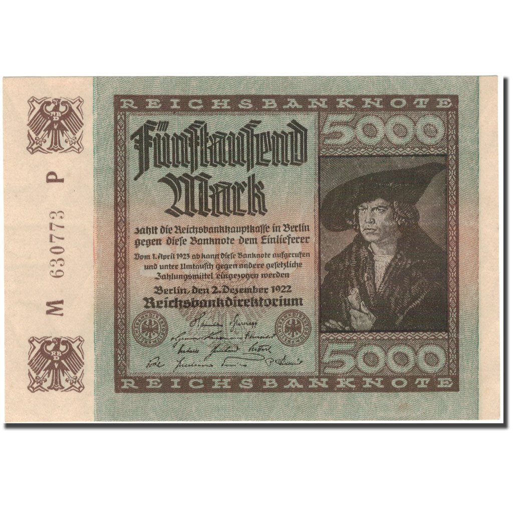 Billet, Allemagne, 5000 Mark, 1922-12-02, KM:81b, NEUF
