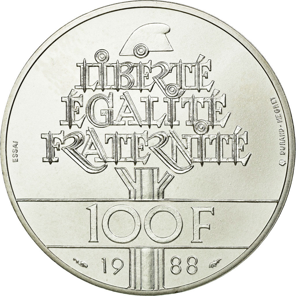 Monnaie, France, 100 Francs, 1988, FDC, Argent, KM:E141