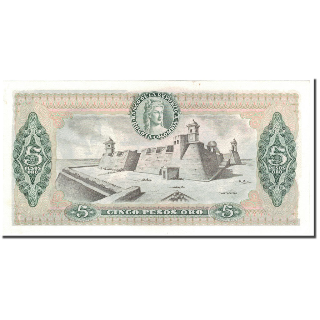 Nota, Colômbia, 5 Pesos Oro, 1980-01-01, KM:406f, UNC(65-70)