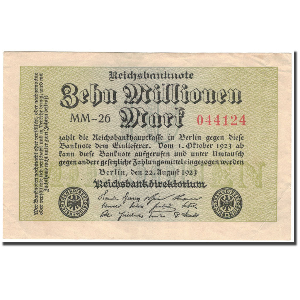 Banconote, Germania, 10 Millionen Mark, 1923, KM:106a, BB+