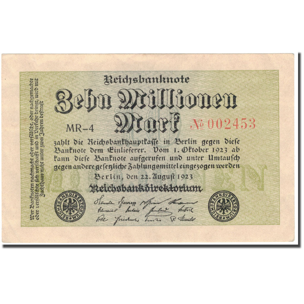 Banknot, Niemcy, 10 Millionen Mark, 1923, KM:106a, UNC(60-62)