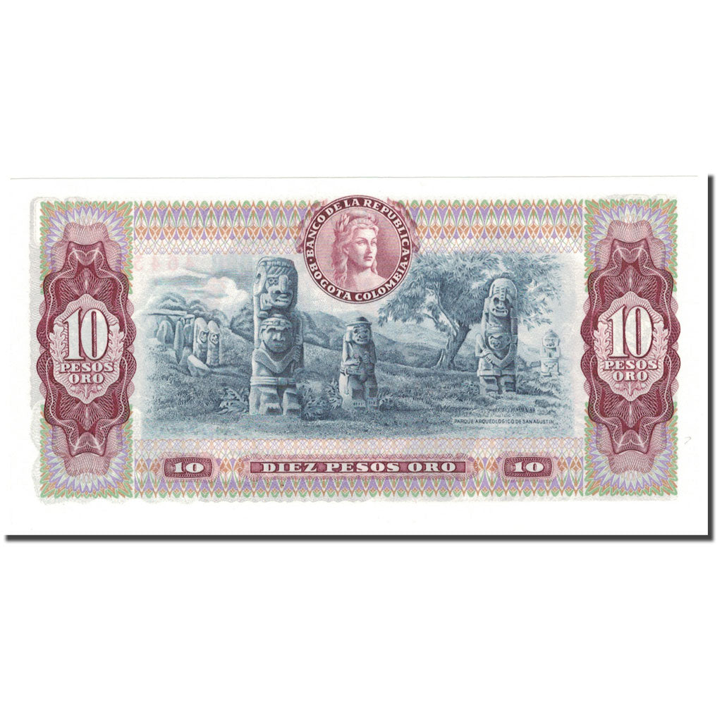 Geldschein, Kolumbien, 10 Pesos Oro, 1980-08-07, KM:407g, UNZ