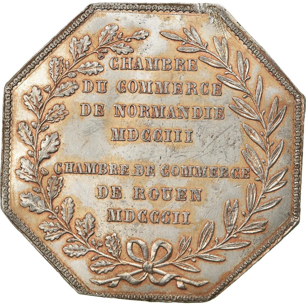 France, Jeton, Chambre de Commerce de Rouen, Epreuve Uniface de Revers, 1802