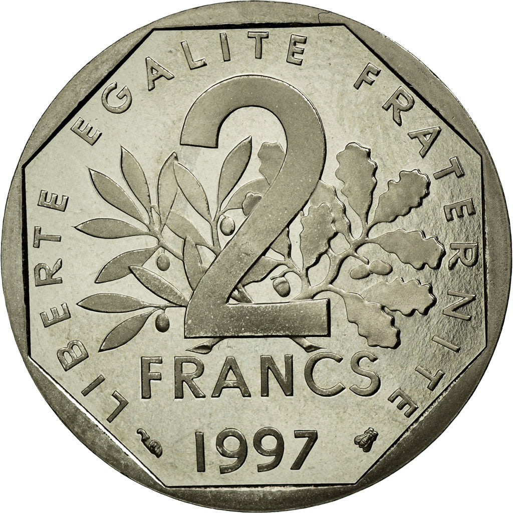 Münze, Frankreich, Semeuse, 2 Francs, 1997, STGL, Nickel, KM:942.2