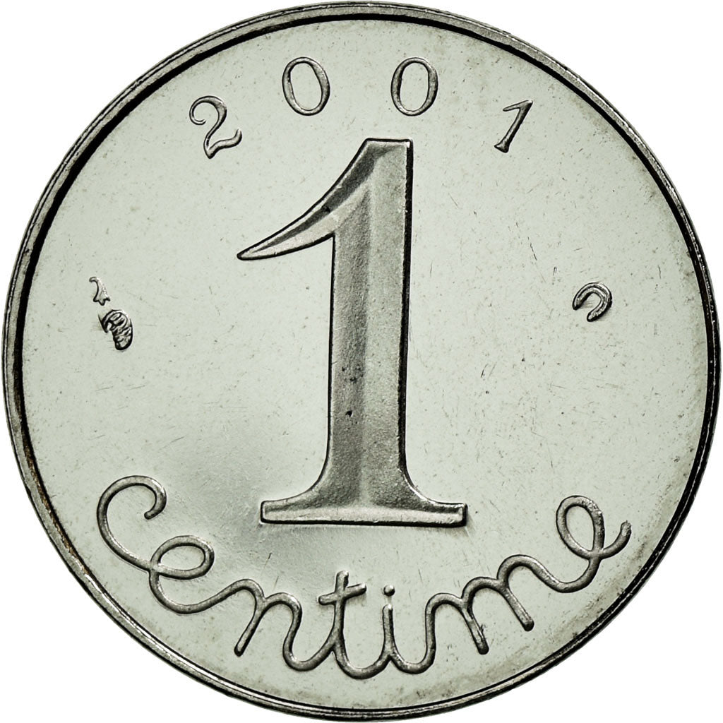 Coin, France, Épi, Centime, 2001, MS(65-70), Stainless Steel, KM:928