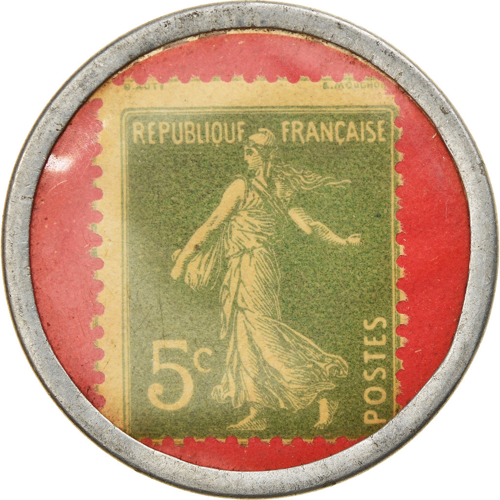 Coin, France, Crédit Lyonnais, 5 Centimes, Timbre-Monnaie, AU(55-58), Aluminium