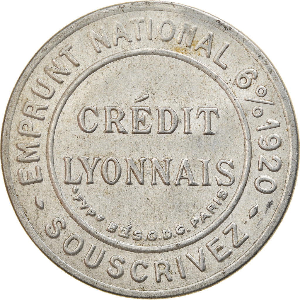 Coin, France, Crédit Lyonnais, 5 Centimes, Timbre-Monnaie, AU(55-58), Aluminium