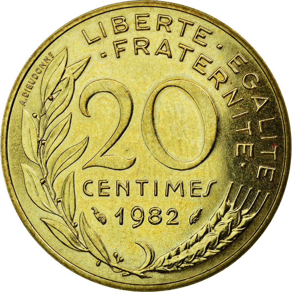 Monnaie, France, Marianne, 20 Centimes, 1982, FDC, Aluminum-Bronze, KM:930