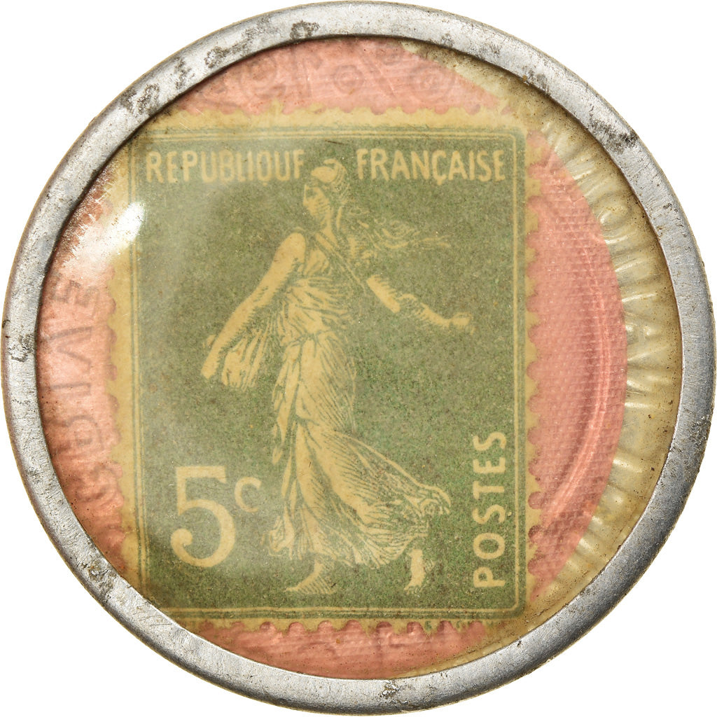 Moneta, Francia, Crédit Lyonnais, 5 Centimes, Timbre-Monnaie, BB, Alluminio