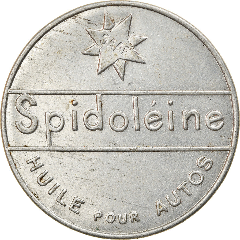 Coin, France, Spidoléine - Huile pour autos, 10 Centimes, Timbre-Monnaie