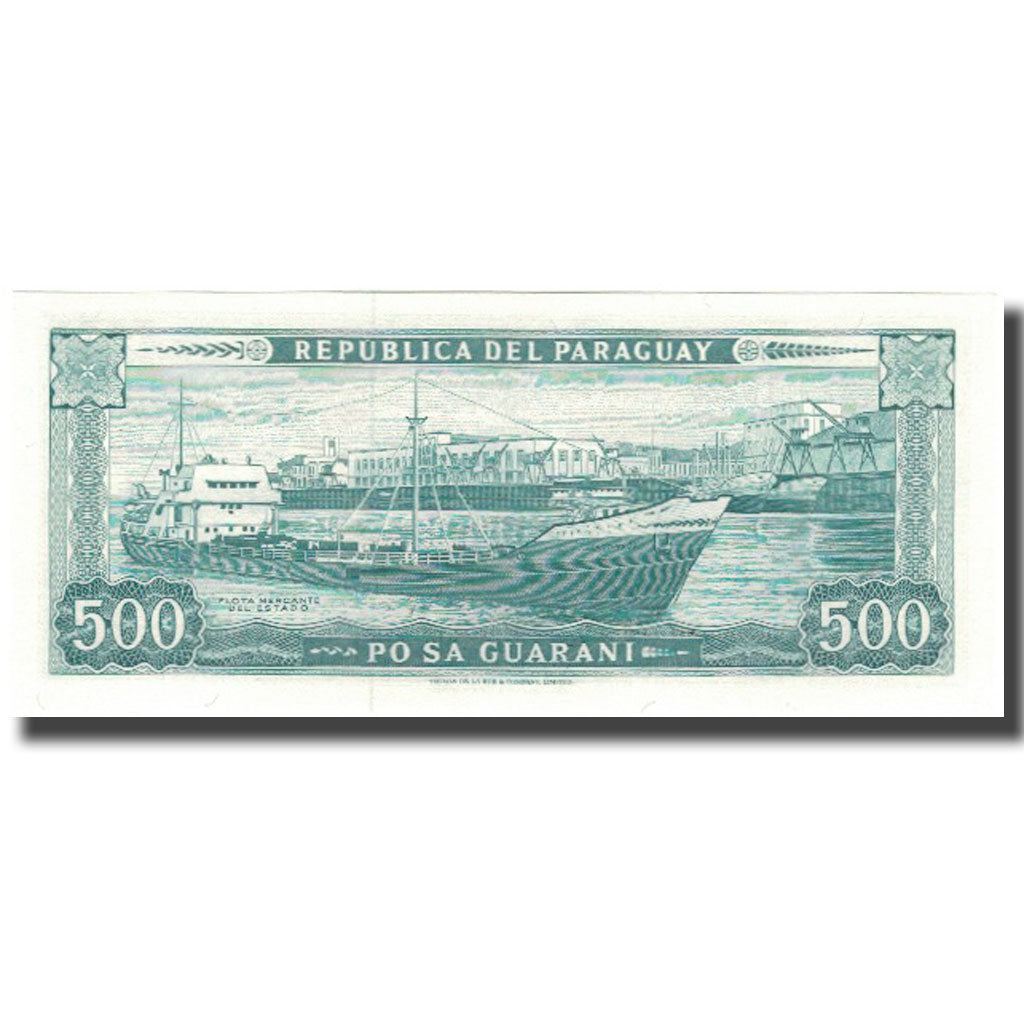 Banknote, Paraguay, 500 Guaranies, KM:206, UNC(65-70)