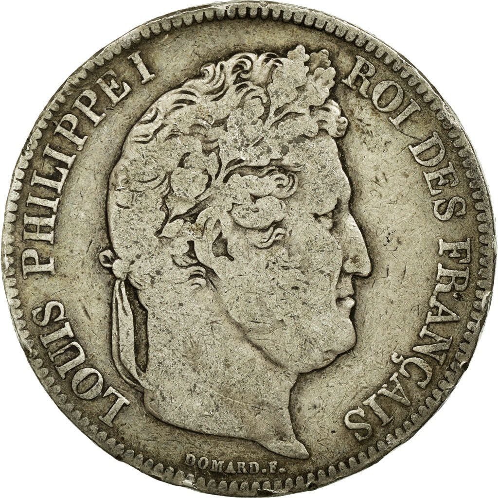 Coin, France, Louis-Philippe, 5 Francs, 1833, Bordeaux, VF(20-25), Silver
