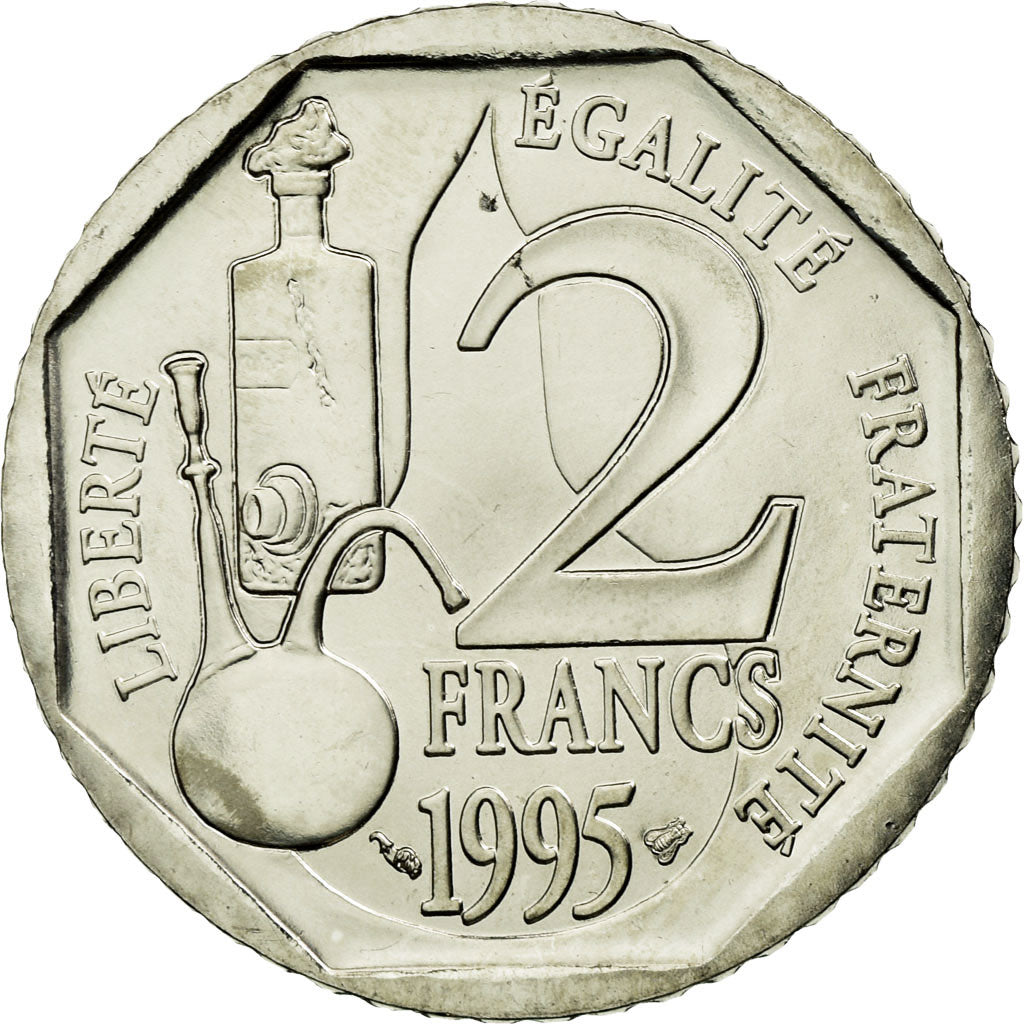 Munten, Frankrijk, 2 Francs, 1995, FDC, Nickel, KM:1119, Gadoury:549