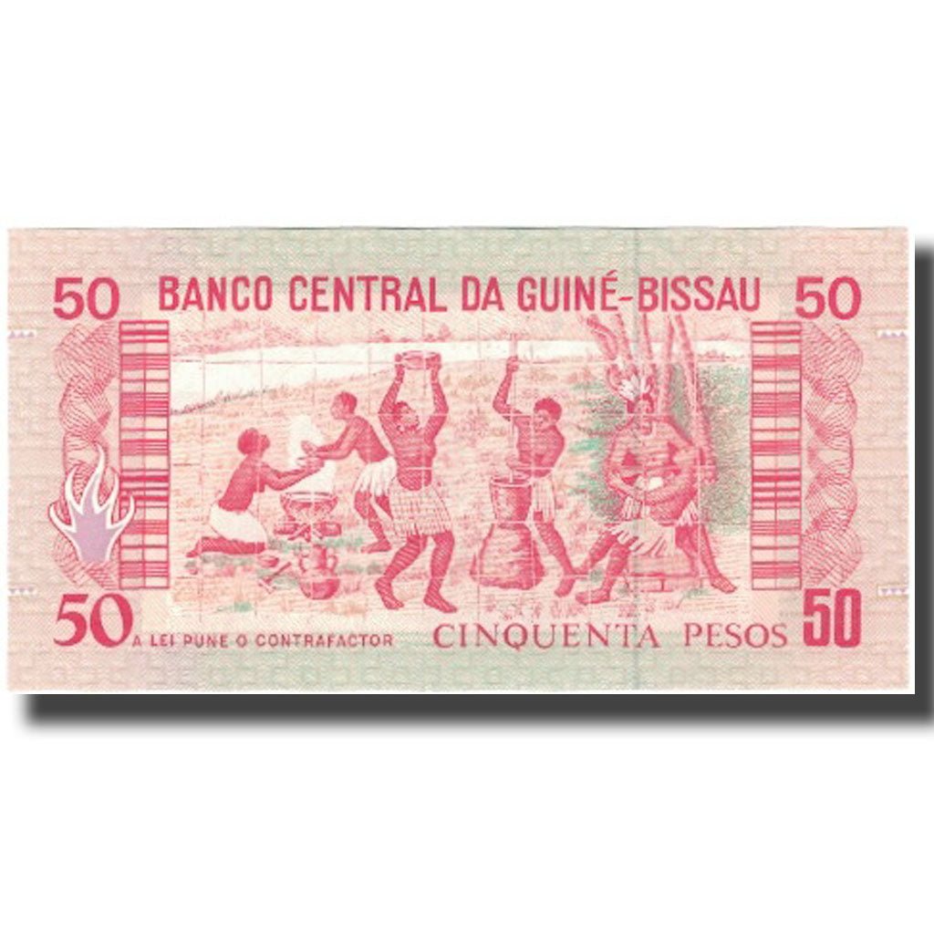 Nota, Guiné-Bissau, 50 Pesos, 1990-03-01, KM:10, UNC(65-70)