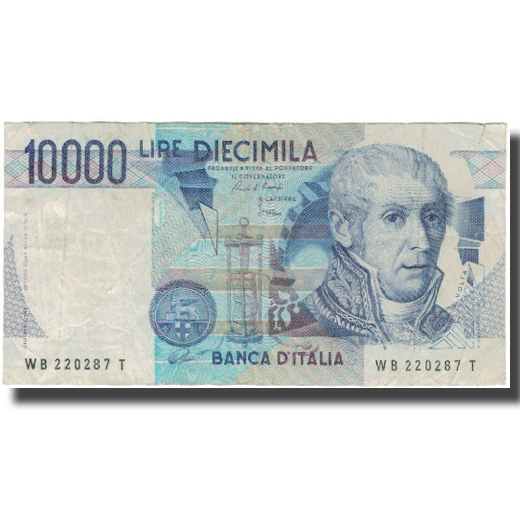 Banconote, Italia, 10,000 Lire, KM:112a, MB