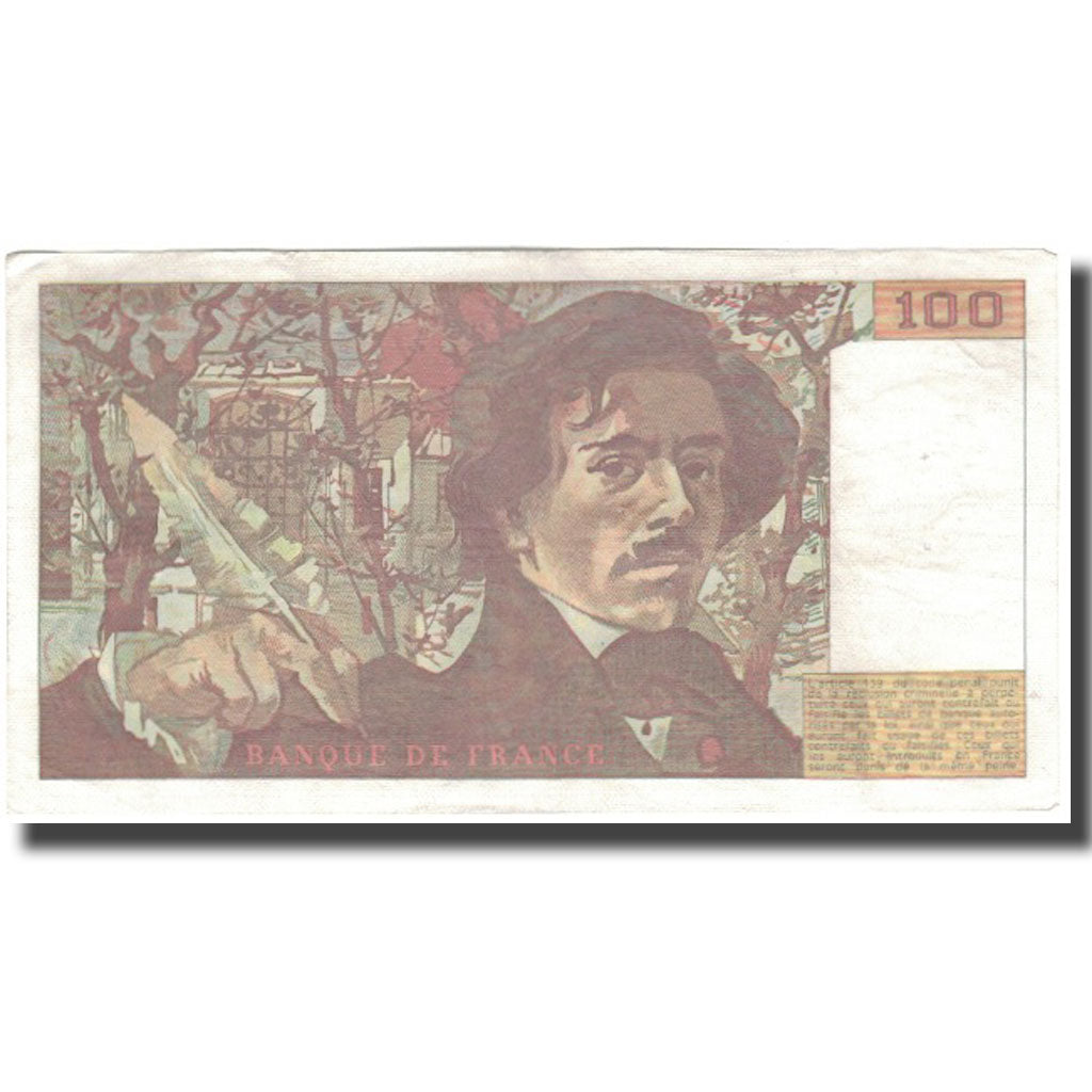 Frankreich, 100 Francs, Delacroix, 1985, SS, Fayette:69.9, KM:154b