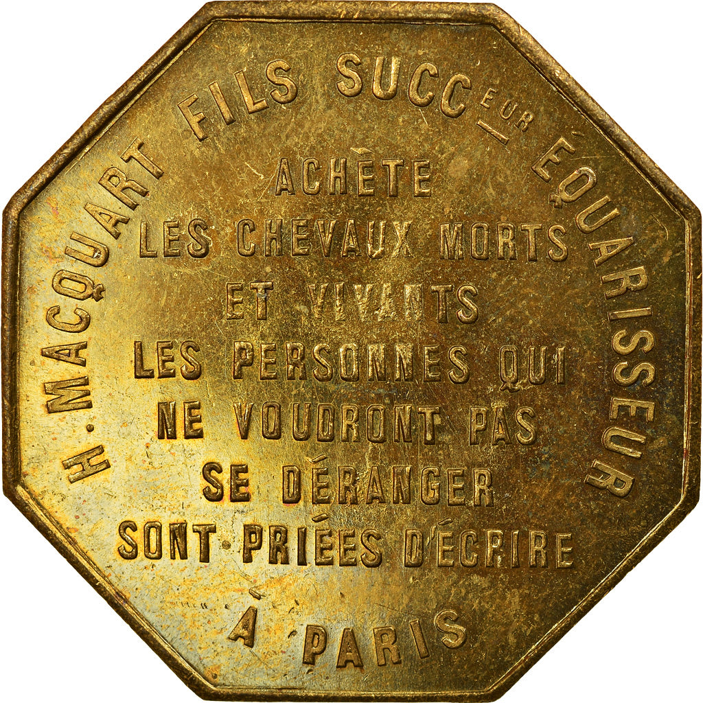 France, Token, Publicitaire, Maison Macquart, Equarisseur à Paris, MS(60-62)