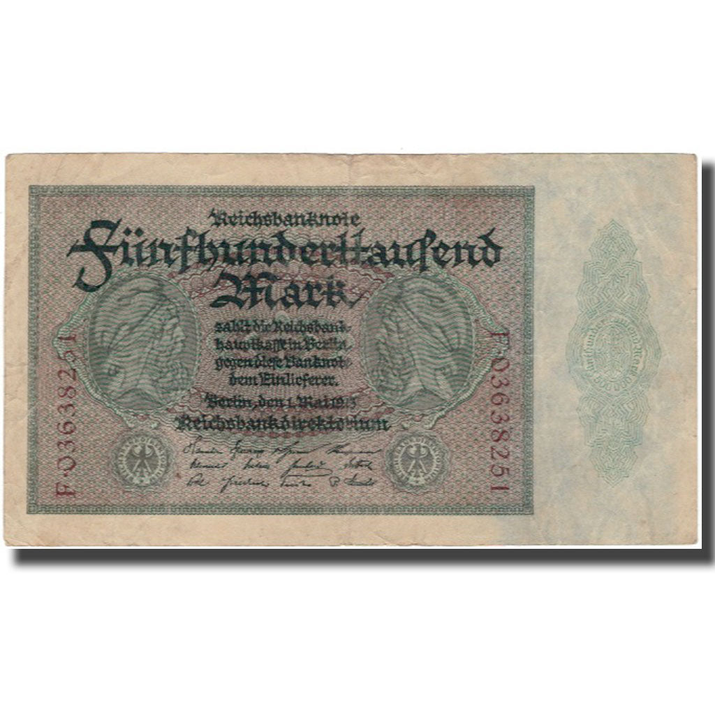 Banconote, Germania, 500,000 Mark, KM:88a, BB