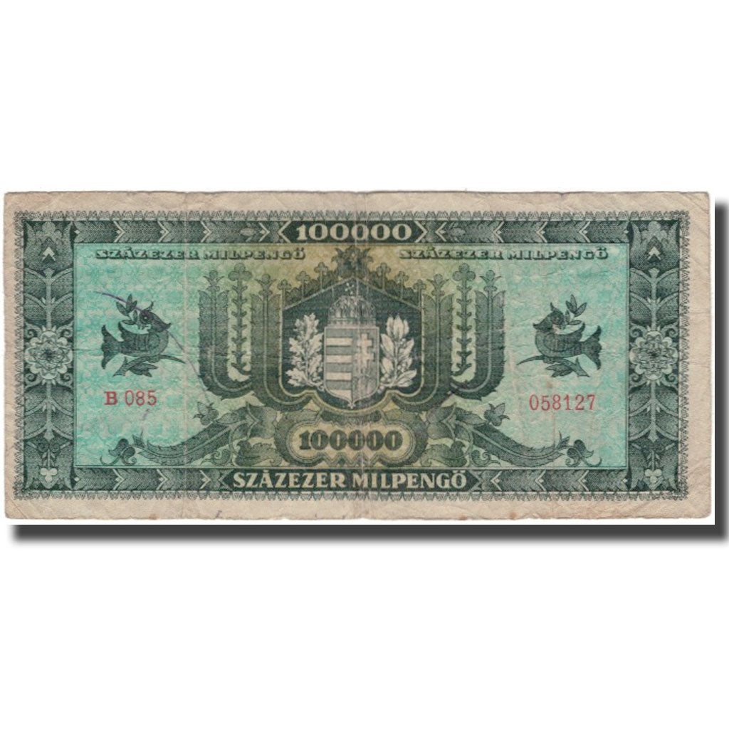 Banknote, Hungary, 100,000 Milpengö, 1946, KM:127, VF(20-25)