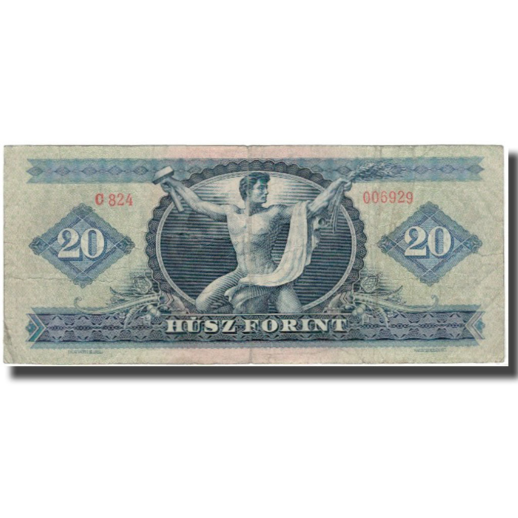 Billet, Hongrie, 20 Forint, 1969-06-30, KM:169e, TB