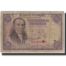 Banknote, Spain, 25 Pesetas, 1946-02-19, KM:130a, VG(8-10)