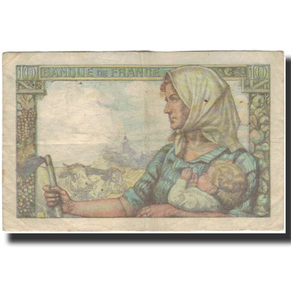 France, 10 Francs, Mineur, 1942-11-26, F(12-15), Fayette:8.6, KM:99e