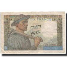 France, 10 Francs, Mineur, 1942-11-26, F(12-15), Fayette:8.6, KM:99e