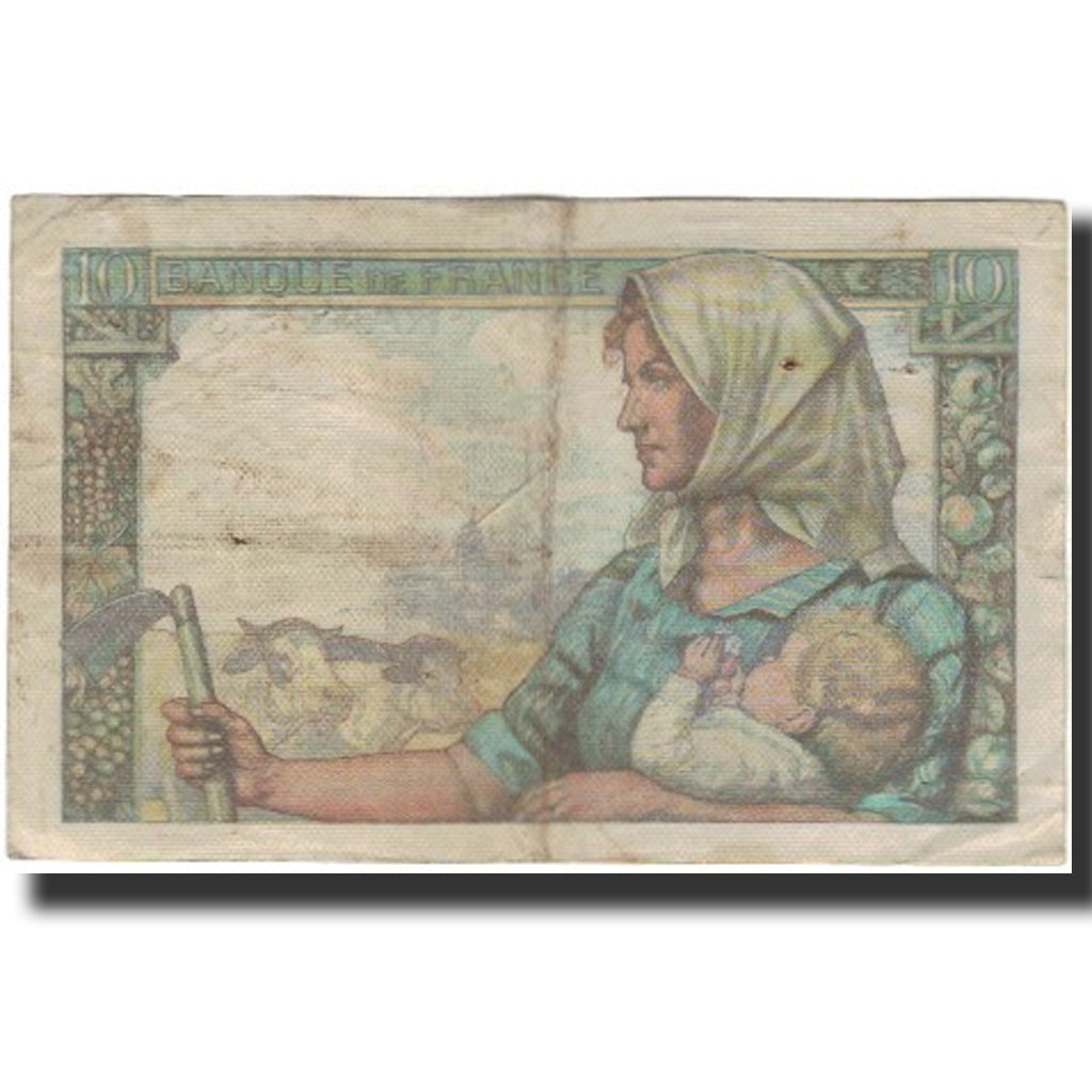 Frankreich, 10 Francs, Mineur, 1942-11-26, SGE+, Fayette:8.6, KM:99e