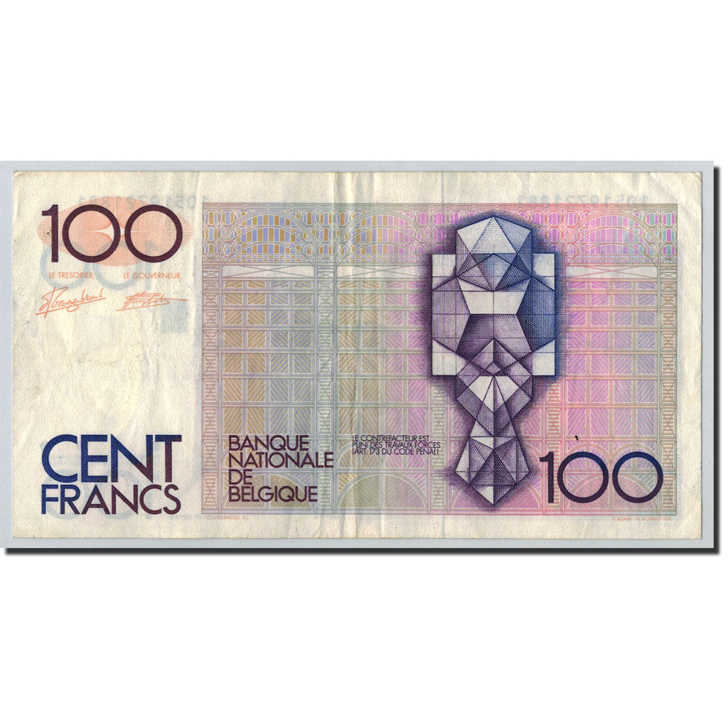 Banknote, Belgium, 100 Francs, ND (1978-81), ND (1978-81), KM:140a, VF(30-35)